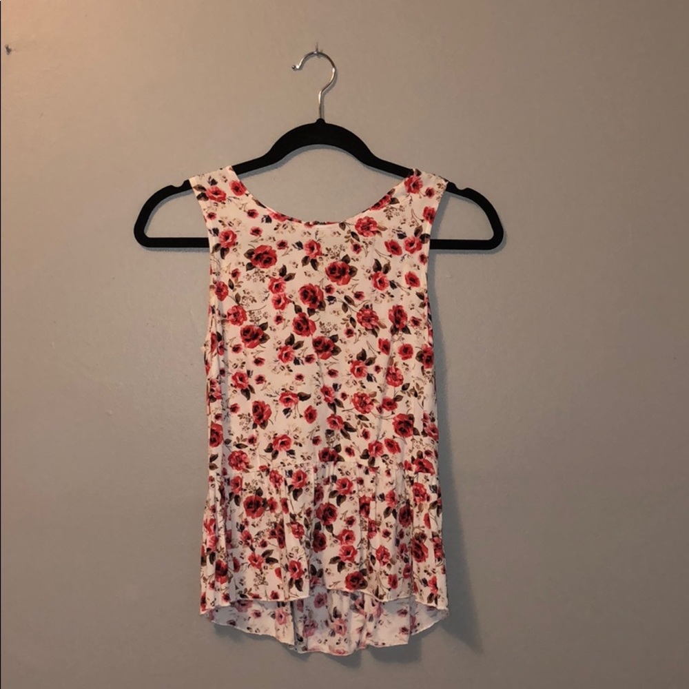garage floral peplum top